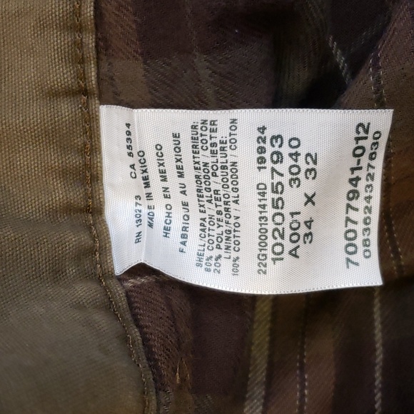 NWT Lee Men's Relaxed Fit, Straight Leg, Flannel Lined Pants, Size 34", 32" - Picture 9 of 9